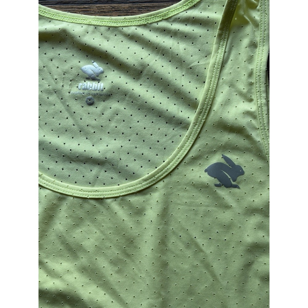 Men's Rabbit Tank Top Green M Active Casual City Athleisure Minimalist Gym Jog